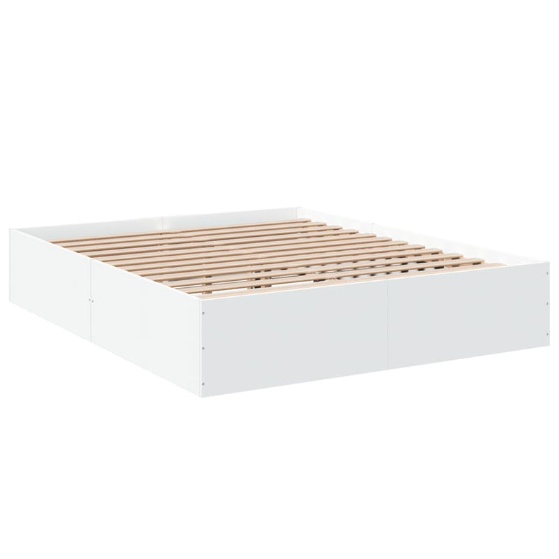 Bed Frame without Mattress White 150x200 cm Payday Deals