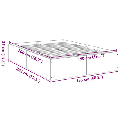 Bed Frame without Mattress White 150x200 cm Payday Deals