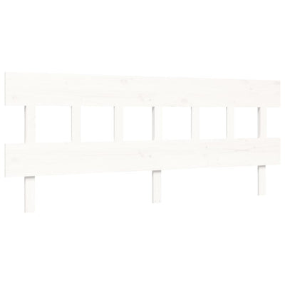 Bed Frame without Mattress White 183x203 cm King Solid Wood Pine Payday Deals