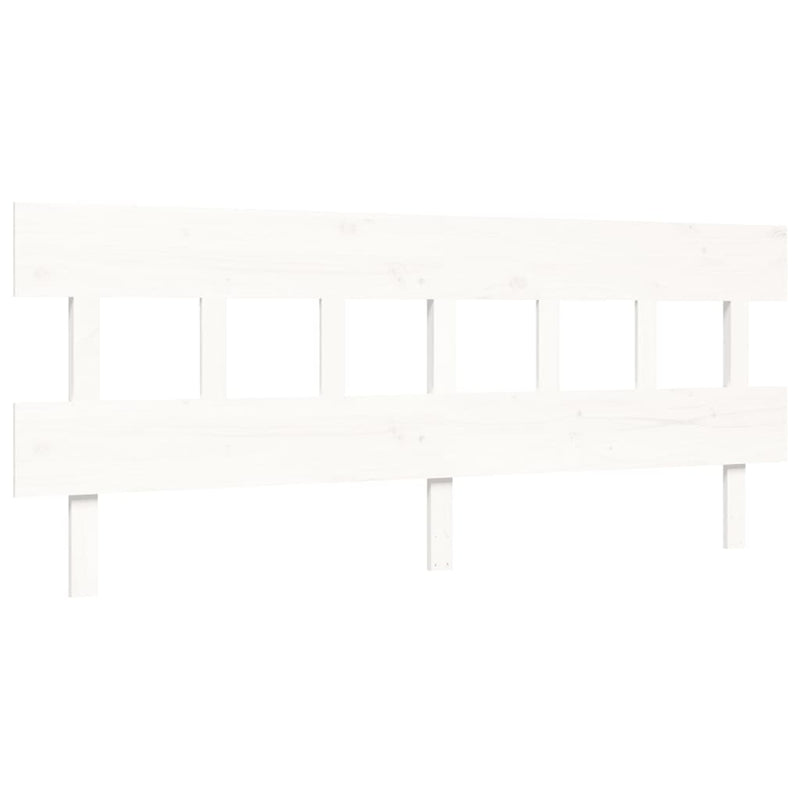 Bed Frame without Mattress White 183x203 cm King Solid Wood Pine Payday Deals