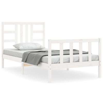 Bed Frame without Mattress White 90x190 cm Solid Wood Pine Payday Deals