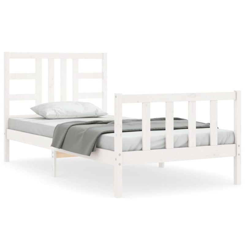 Bed Frame without Mattress White 90x190 cm Solid Wood Pine Payday Deals