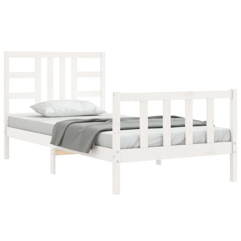 Bed Frame without Mattress White 90x190 cm Solid Wood Pine Payday Deals