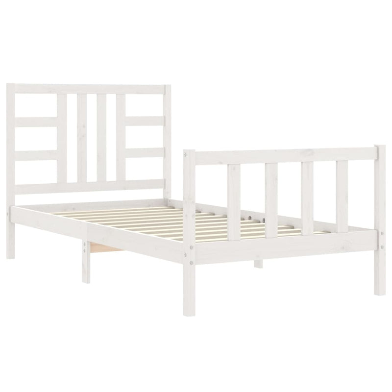 Bed Frame without Mattress White 90x190 cm Solid Wood Pine Payday Deals