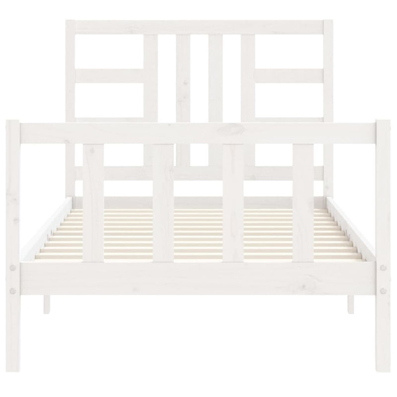 Bed Frame without Mattress White 90x190 cm Solid Wood Pine Payday Deals