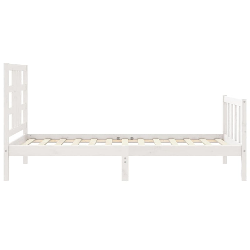 Bed Frame without Mattress White 90x190 cm Solid Wood Pine Payday Deals