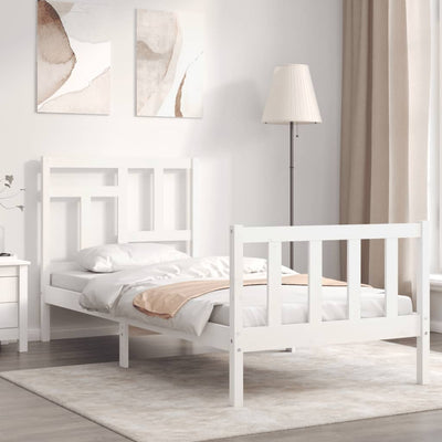Bed Frame without Mattress White 90x190 cm Solid Wood Pine Payday Deals