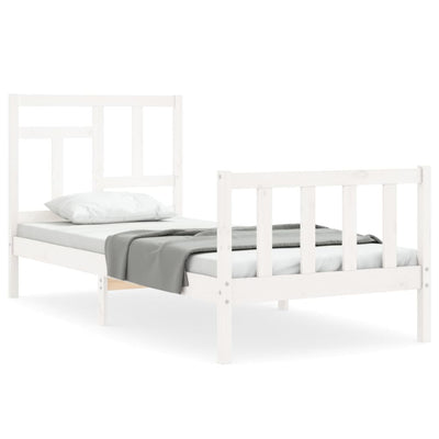Bed Frame without Mattress White 90x190 cm Solid Wood Pine Payday Deals