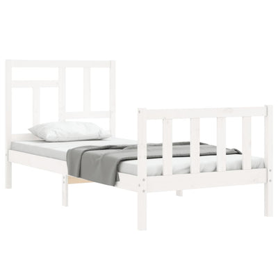 Bed Frame without Mattress White 90x190 cm Solid Wood Pine Payday Deals