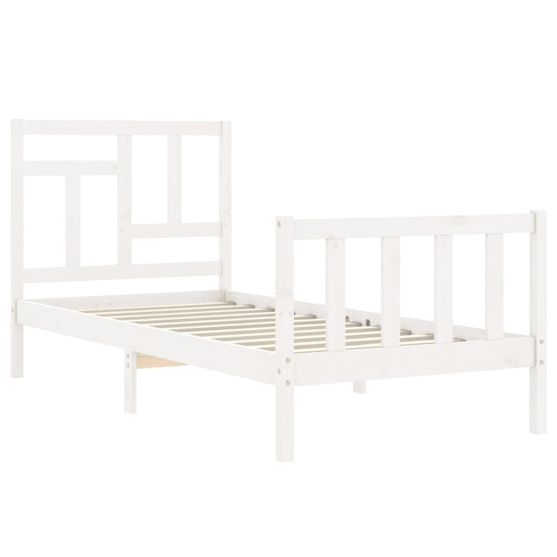 Bed Frame without Mattress White 90x190 cm Solid Wood Pine Payday Deals