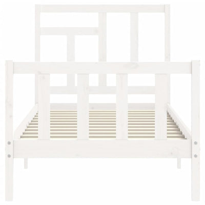 Bed Frame without Mattress White 90x190 cm Solid Wood Pine Payday Deals