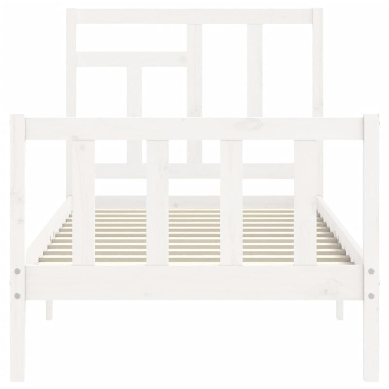 Bed Frame without Mattress White 90x190 cm Solid Wood Pine Payday Deals