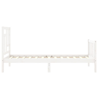 Bed Frame without Mattress White 90x190 cm Solid Wood Pine Payday Deals