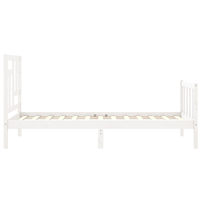 Bed Frame without Mattress White 90x190 cm Solid Wood Pine Payday Deals