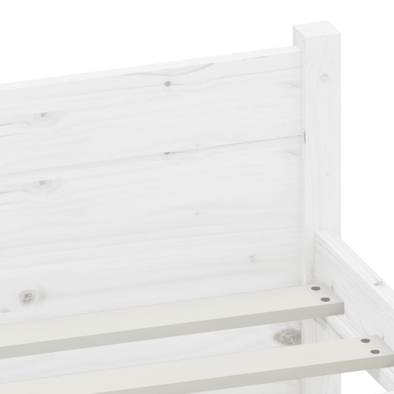 Bed Frame without Mattress White Solid Wood 90x190 cm Payday Deals