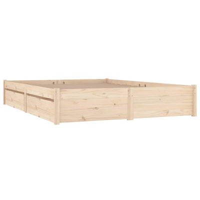 Bed Frame without Mattress with Drawers 135x190 cm Payday Deals