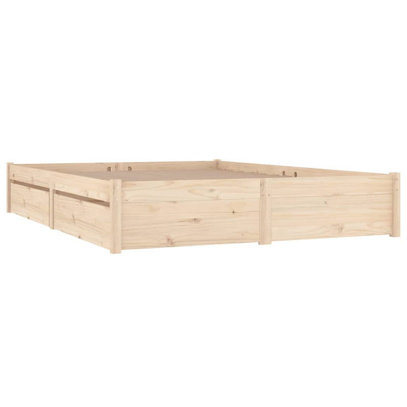 Bed Frame without Mattress with Drawers 135x190 cm Payday Deals