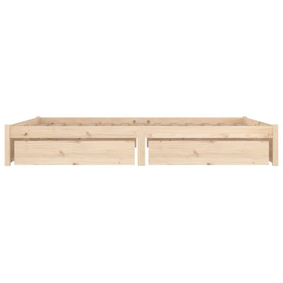 Bed Frame without Mattress with Drawers 135x190 cm Payday Deals