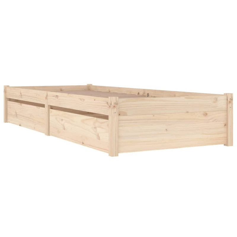 Bed Frame without Mattress with Drawers 90x190 cm Payday Deals