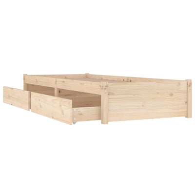 Bed Frame without Mattress with Drawers 90x190 cm Payday Deals