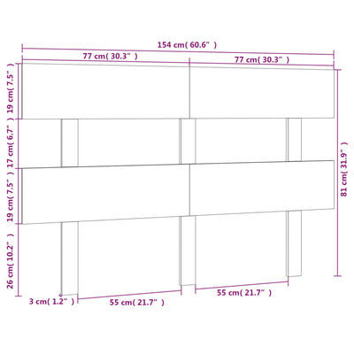 Bed Headboard 154 cm Solid Wood Pine Payday Deals