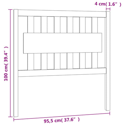 Bed Headboard 95.5 cm Solid Wood Pine Payday Deals