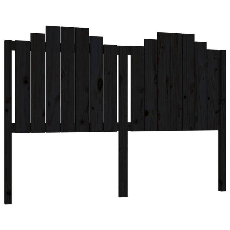 Bed Headboard Black 156 cm Solid Wood Pine Payday Deals