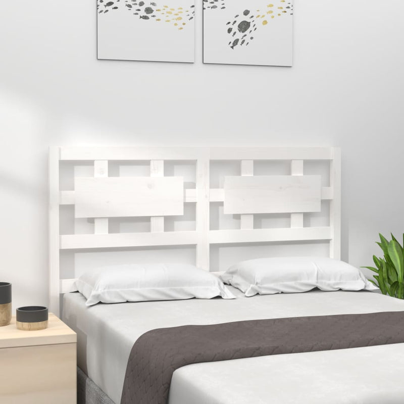 Bed Headboard White 155.5 cm Solid Wood Pine Payday Deals