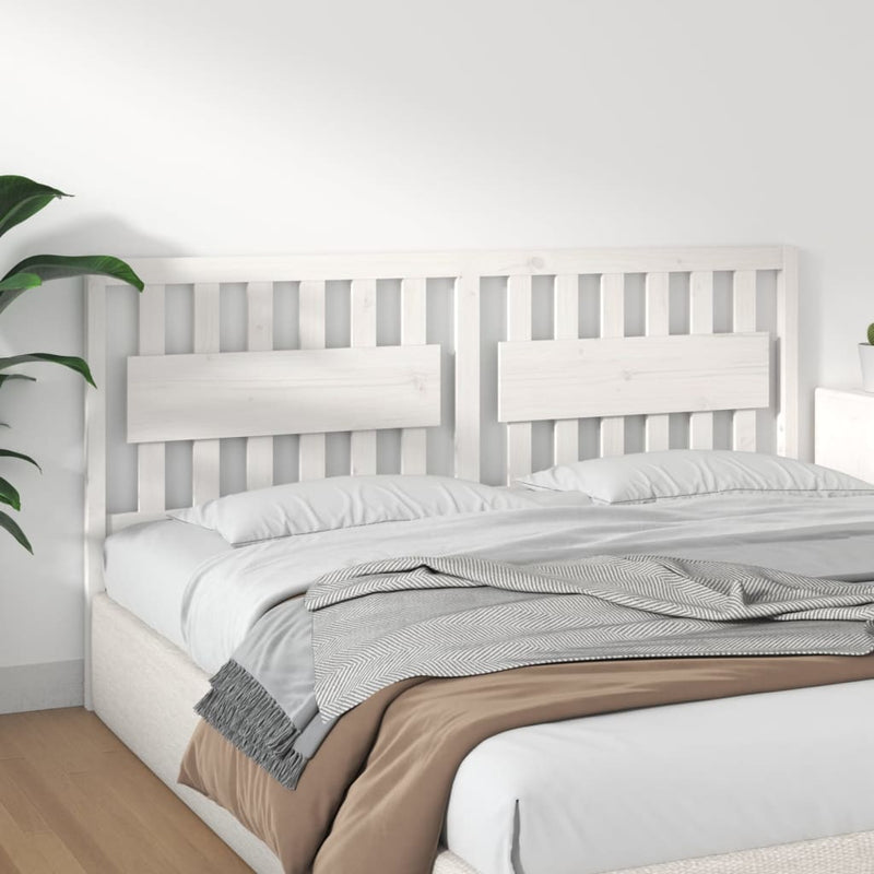 Bed Headboard White 185.5x4x100 cm Solid Wood Pine Payday Deals