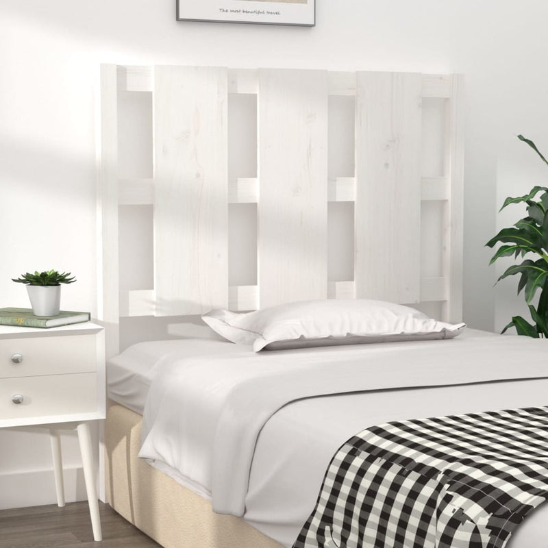 Bed Headboard White 95.5 cm Solid Wood Pine Payday Deals