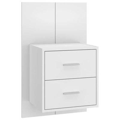 Bed Headboard with Cabinets High Gloss White 240 cm Engineered Wood Payday Deals