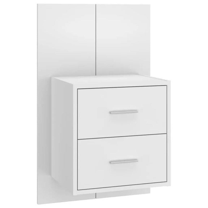 Bed Headboard with Cabinets High Gloss White 240 cm Engineered Wood Payday Deals