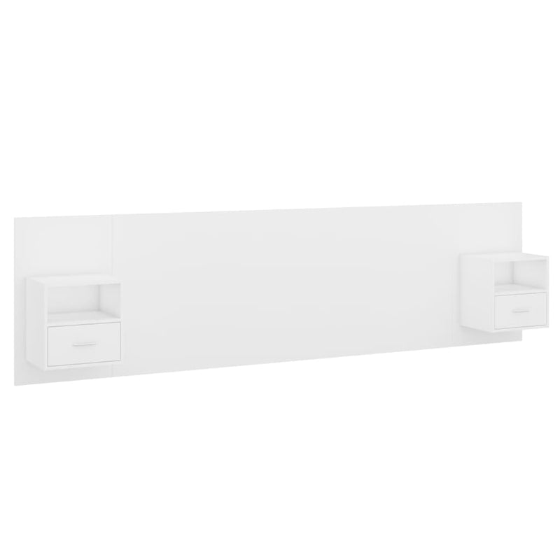 Bed Headboard with Cabinets White 200 cm Engineered Wood Payday Deals