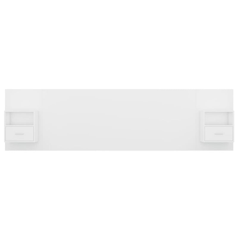 Bed Headboard with Cabinets White 200 cm Engineered Wood Payday Deals