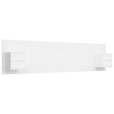 Bed Headboard with Cabinets White 240 cm Engineered Wood Payday Deals