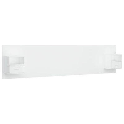 Bed Headboard with Cabinets White 240 cm Engineered Wood Payday Deals