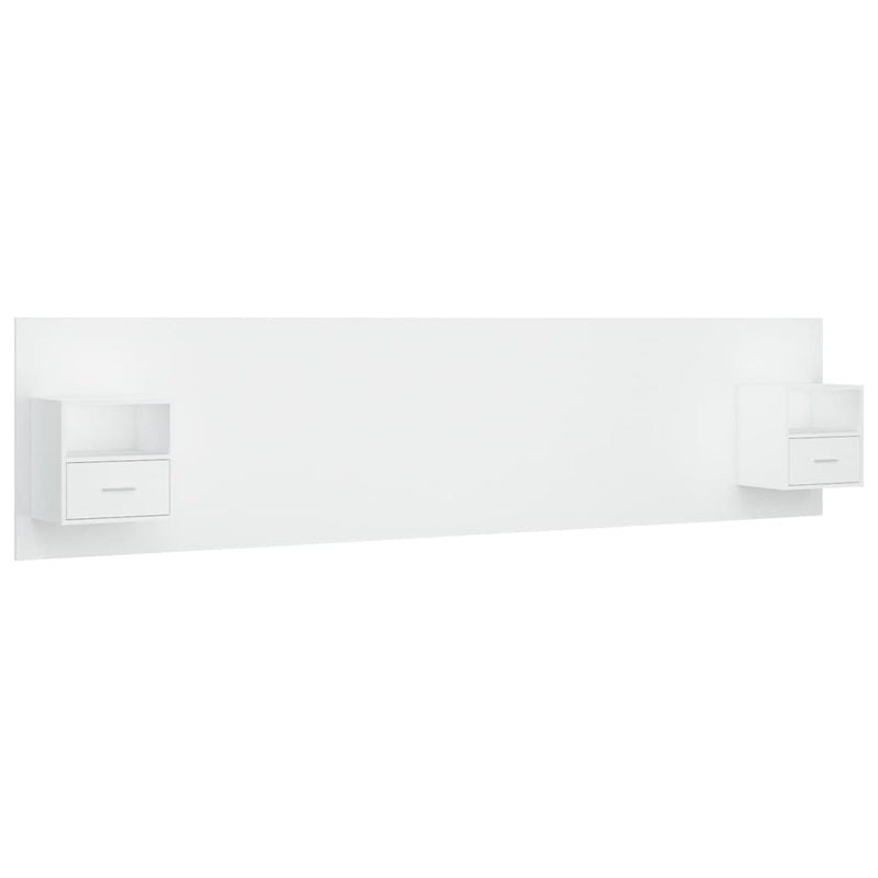 Bed Headboard with Cabinets White 240 cm Engineered Wood Payday Deals