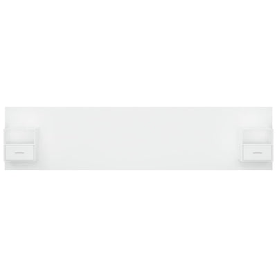 Bed Headboard with Cabinets White 240 cm Engineered Wood Payday Deals
