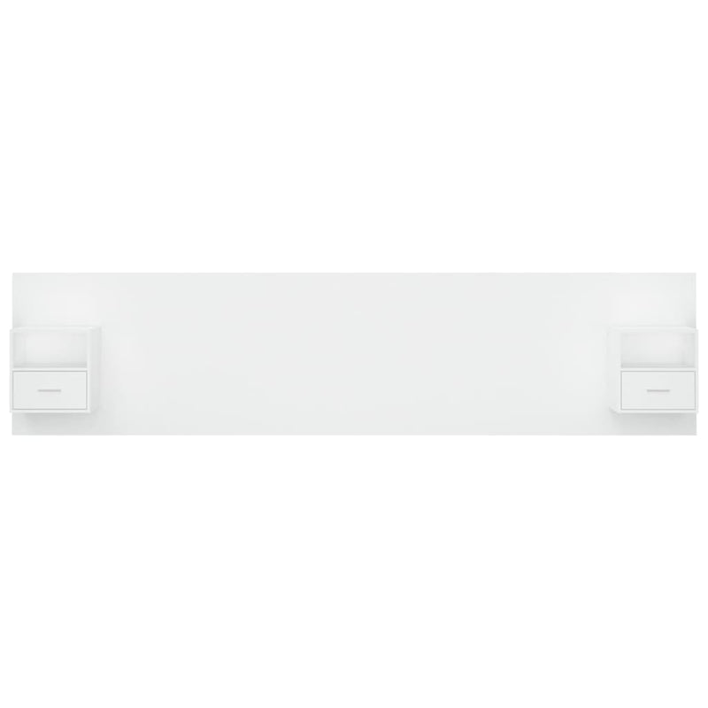 Bed Headboard with Cabinets White 240 cm Engineered Wood Payday Deals