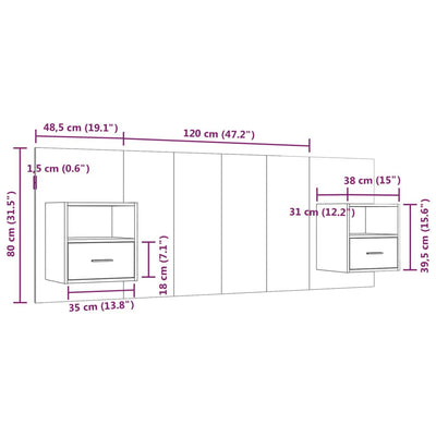 Bed Headboard with Cabinets White Engineered Wood Payday Deals