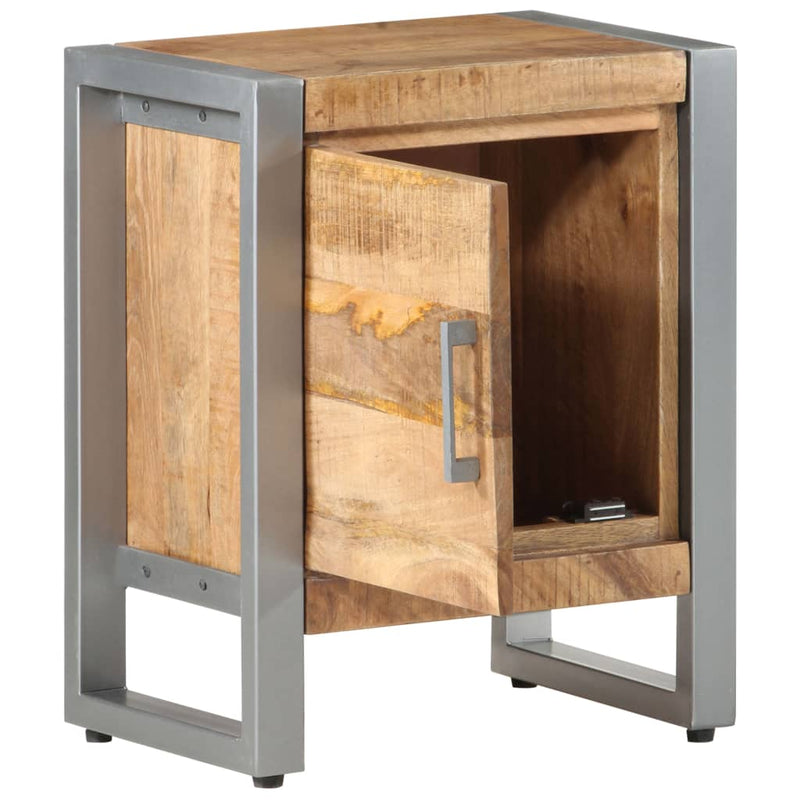 Bedside Cabinet 40x30x50 cm Rough Mango Wood Payday Deals
