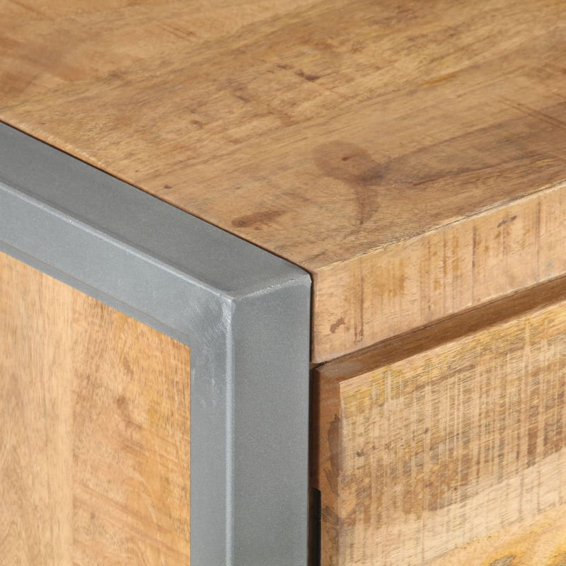 Bedside Cabinet 40x30x50 cm Rough Mango Wood Payday Deals