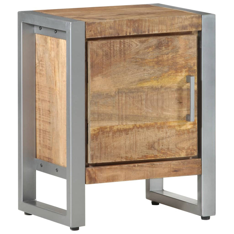 Bedside Cabinet 40x30x50 cm Rough Mango Wood Payday Deals
