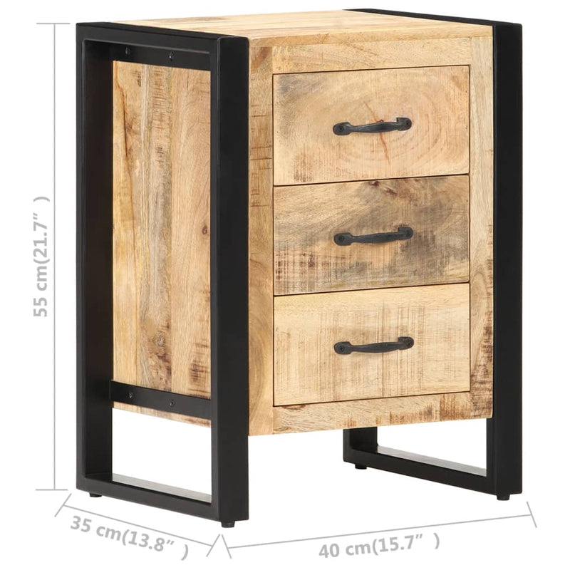 Bedside Cabinet 40x35x55 cm Solid Mango Wood Payday Deals