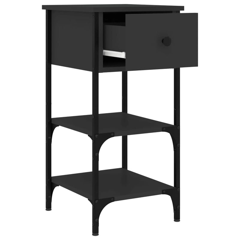 Bedside Cabinet Black 34x36x70 cm Engineered Wood Payday Deals