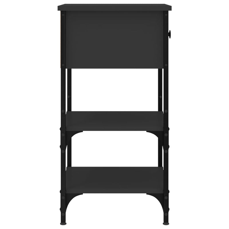Bedside Cabinet Black 34x36x70 cm Engineered Wood Payday Deals