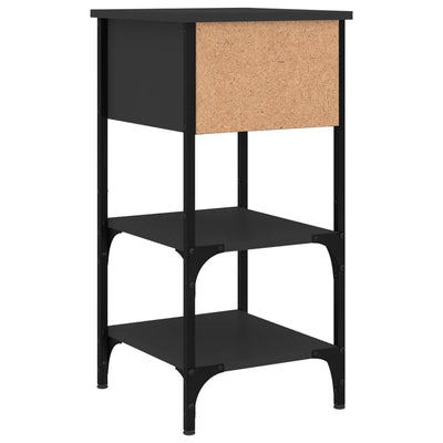Bedside Cabinet Black 34x36x70 cm Engineered Wood Payday Deals