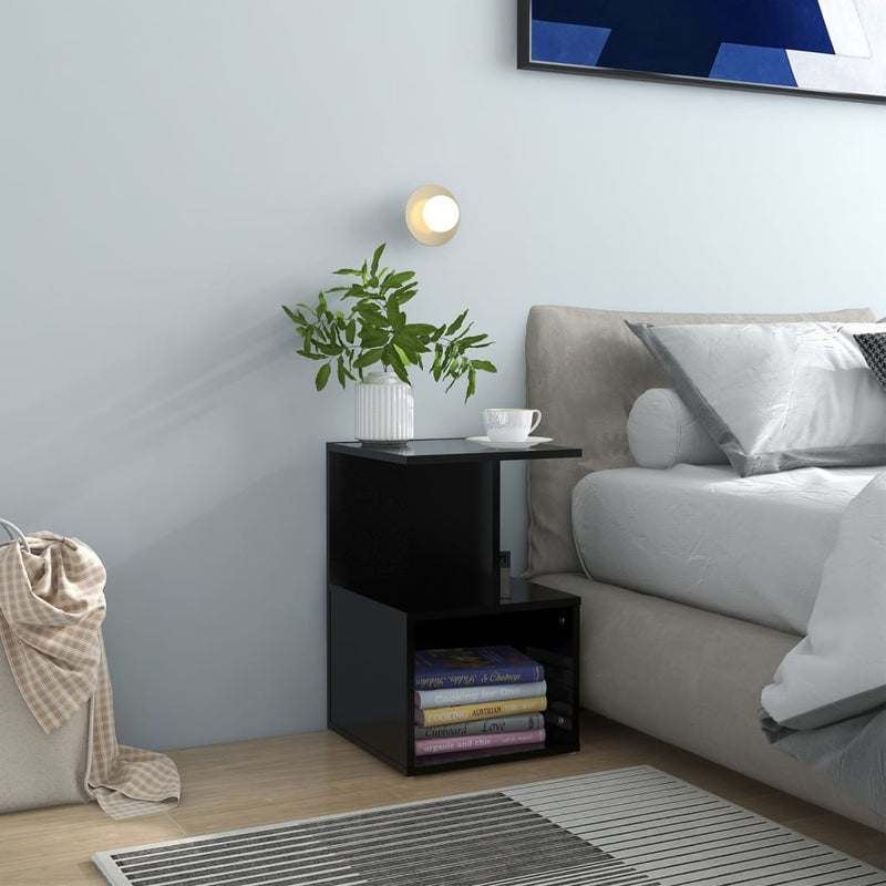 Bedside Cabinet Black 35x35x55 cm Engineered Wood Payday Deals