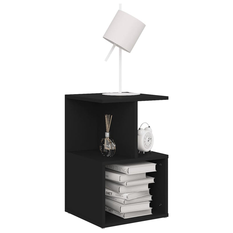 Bedside Cabinet Black 35x35x55 cm Engineered Wood Payday Deals