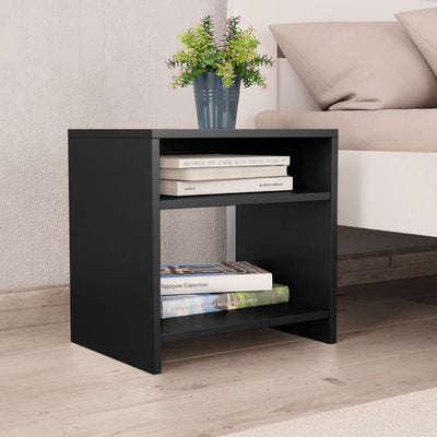 Bedside Cabinet Black 40x30x40 cm Engineered Wood Payday Deals